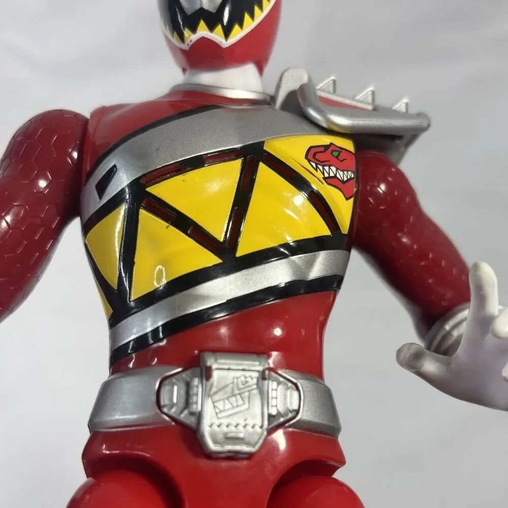 2014 Power Rangers Red Ranger Dino Super Charge Action Figure 10” Bandai Works
